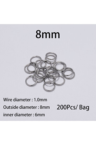 Choice 1.0 × 8 مم 200 قطعة 30-200 قطعة 3-25 مم حلقة تقسيم من الفولاذ المقاوم ...