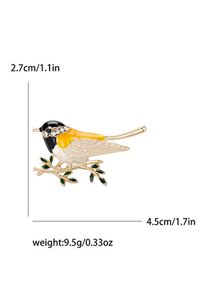 Choice دبابيس طائر مطلية بالمينا من Yellow0545 للنساء، دبابيس عصفور من حجر ال...