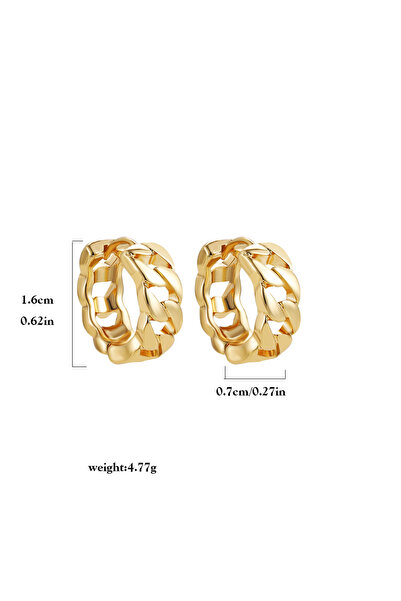 Choice 220001 أقراط هاجيز دائرية الشكل مطلية بالذهب بتصميم بسيط على شكل دائرة...