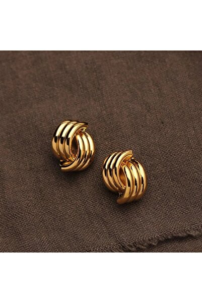 Choice 01 أقراط أنيقة لامعة بثلاث طبقات متقاطعة من الفولاذ المقاوم للصدأ بالل...