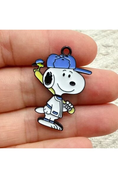 Miniso 10 قطع من سلاسل المفاتيح المصنوعة من المينا على شكل كلب كرتوني من براو...