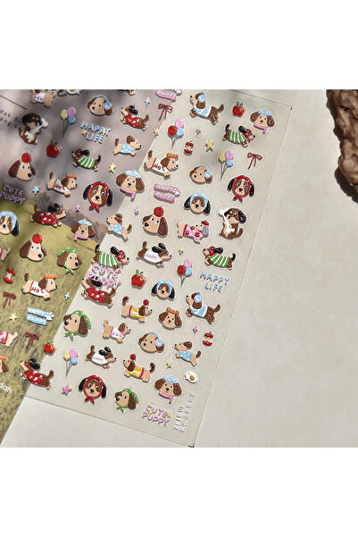 Choice ملصقات أظافر TO5142 لحفلات أعياد الميلاد اللطيفة، كعكة كريم، شموع الفر...