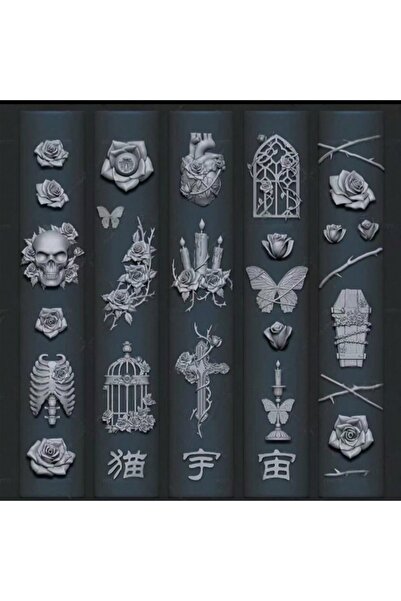 Choice PF-51 قطعة واحدة من حامل الشموع بتصميم أوروبي عتيق، ديكور أظافر ثلاثي ...