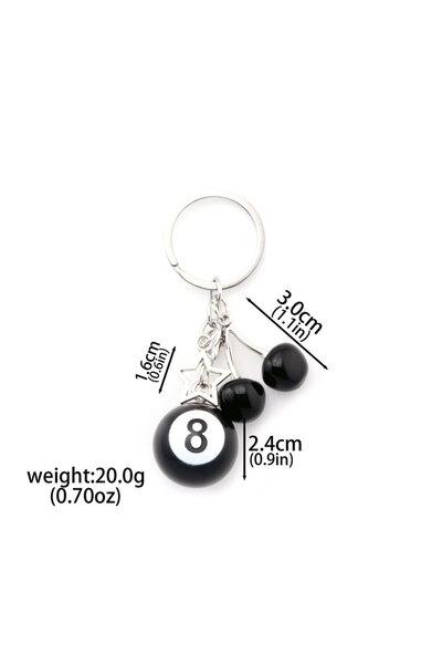 Choice BG00015-03 سلسلة مفاتيح أنيقة على شكل فاكهة وكرز ونجمة على شكل 8 كرات،...