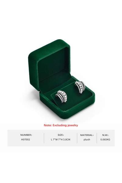 Choice صندوق أقراط من المخمل من Oirlv، صندوق خاتم، صندوق مجوهرات أخضر من الأح...