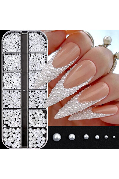 Choice PH219 12 شبكة من أحجار الراين ثلاثية الأبعاد + لؤلؤ سحر فن الأظافر مخت...