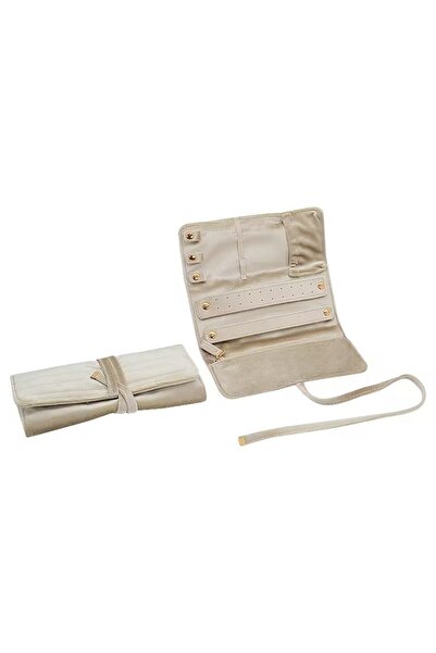 Choice حقيبة مجوهرات كاكي 15 × 20 سم، حقيبة مخملية لتخزين المجوهرات، قلادة، أ...