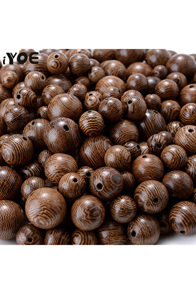 Choice1 10mm about 30pcs 20-100pcs 6/8/10/12mm Wood Loose Beads Natural Crude...