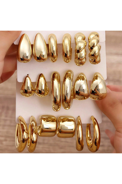 Choice AYA6549701 مجموعة من 18 قطعة من أقراط قطرة الماء العصرية للنساء بتصميم...