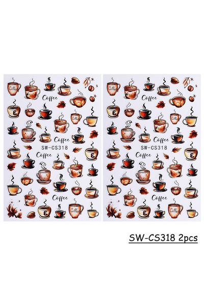 Choice SW-CS318 قطعتان من ملصقات الأظافر ذات النمط الكلاسيكي ثلاثية الأبعاد ع...