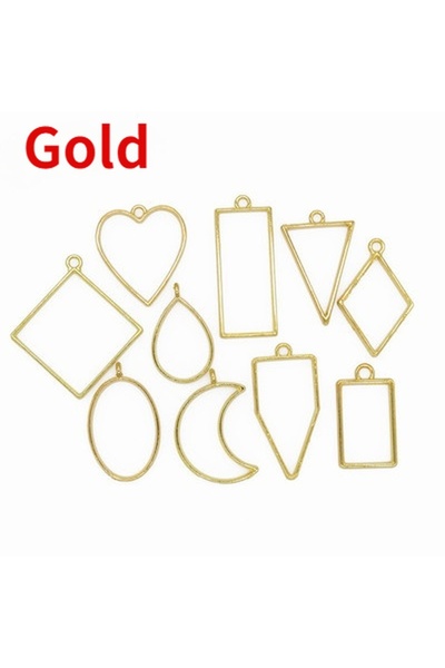 Choice مجموعة إطارات قلادة معدنية هندسية مكونة من 10 قطع باللون الأحمر، يمكنك...