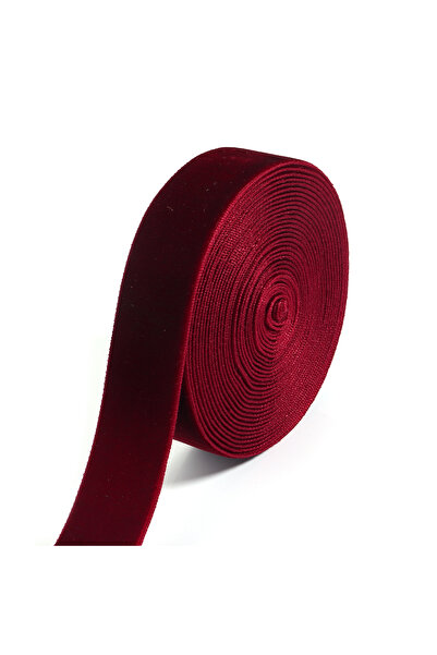 Choice شريط مخملي بلون أحمر خمري وأسود، عرض 25 مم، طول 5 ياردات (5-10 ياردات/...