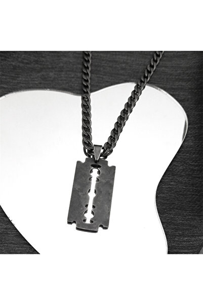 Choice قلادة طويلة من الفولاذ المقاوم للصدأ بطول 60 سم من NK QBK للرجال والنس...