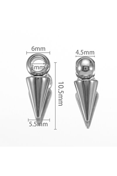 Choice D-Steel-6x10.5mm 10 قطع من المعلقات المخروطية الرجعية بدون بهتان من ال...