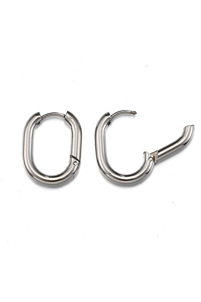 Choice أقراط دائرية من الفولاذ المقاوم للصدأ بلون بيضاوي من 10 قطع، سلك سميك،...