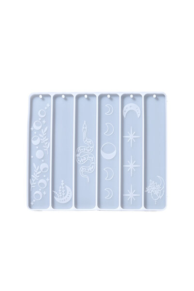 Choice1 قالب سيليكون أبيض لعلامة مرجعية على شكل أوراق وقمر من راتنج الإيبوكسي...