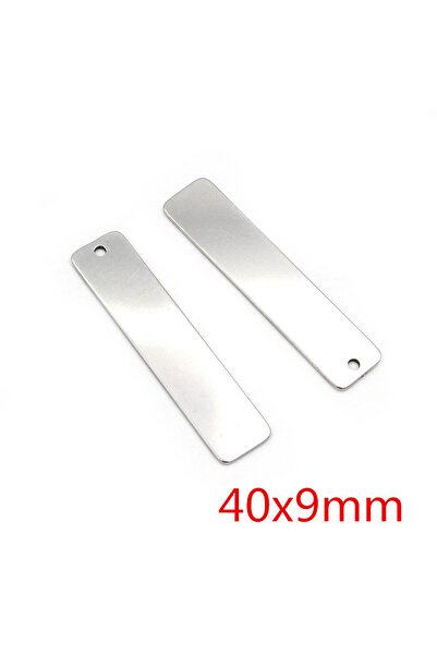 Choice 40x9mm 10 قطعة / الكثير لا يتلاشى سحر 316 الفولاذ المقاوم للصدأ مستطيل ل قلادة قلادة diy صنع المجوهرات