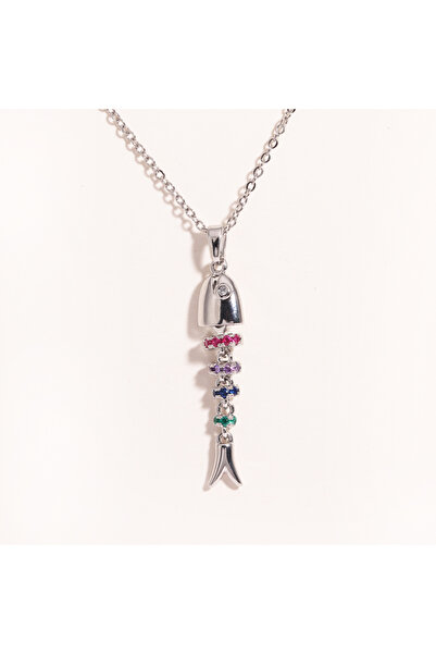 Choice قلادة سمكة صغيرة فضية أنيقة للنساء من الليثيوم على شكل سمكة خفيفة فاخر...