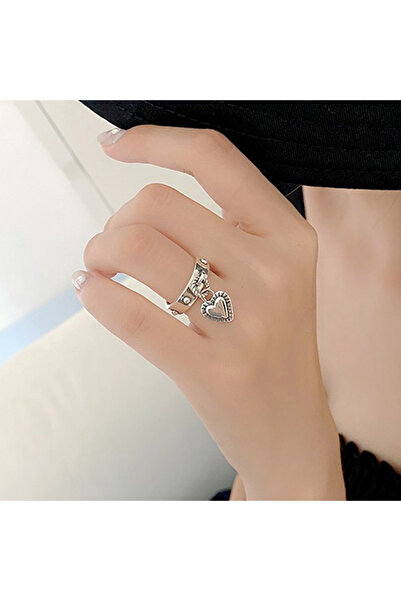 Choice خاتم قابل للتغيير الحجم من Foxanry Stamp LOVE Heart Tassel Rings للنسا...