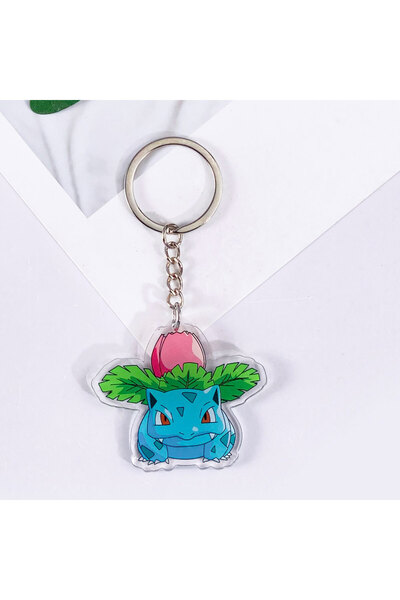 Miniso سلسلة مفاتيح سيارة أكريليك لطيفة من 5 بوكيمون بطول 5 سم، إكسسوارات حقي...