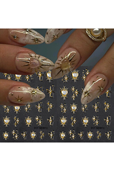 Choice قطعتان STZ-5D3013 قطعتان لامعتان من ملصقات فن الأظافر ثلاثية الأبعاد ع...