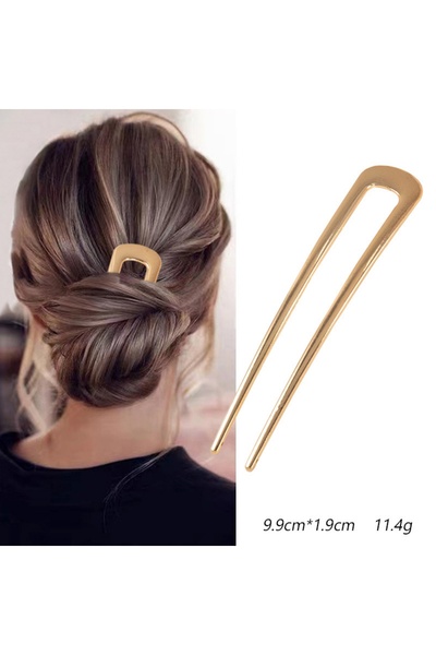 Choice UGG Fashion Hair Accessories Metal U Shape Hair Stick For Women Silver...