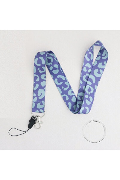 Choice حبل للمعلمين مضاد للضياع بنقشة الفهد الأرجواني لسلسلة المفاتيح وبطاقة ...