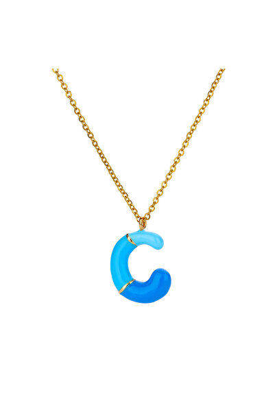 Choice قلادة ذهبية من الفولاذ المقاوم للصدأ بتصميم فقاعة الدوبامين الملونة من...