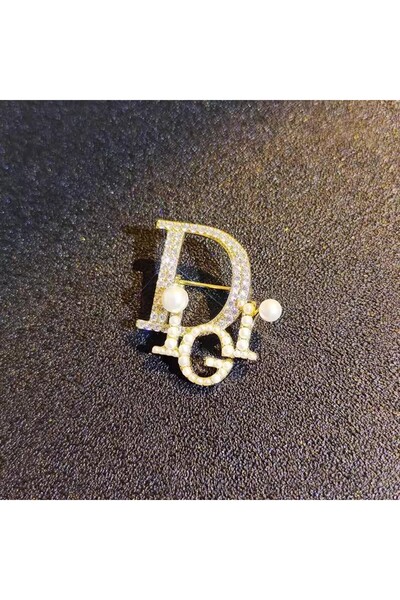 Choice c1 دبابيس نسائية أنيقة وعصرية جديدة على شكل حرف D دبوس لؤلؤي لبدلة المعطف واللباس وملحقات المجوهرات