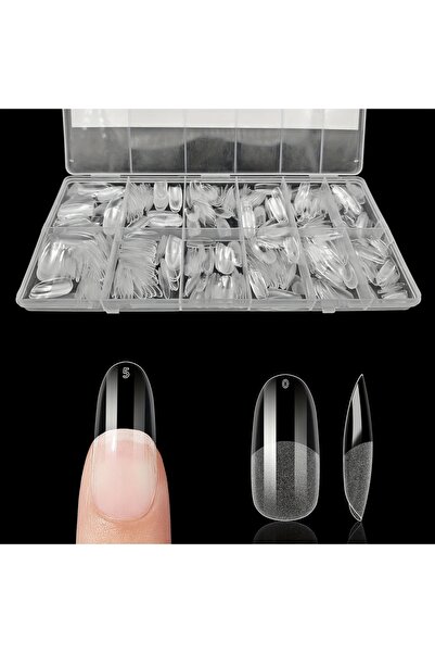 Choice أطراف أظافر صناعية بيضاوية الشكل، 600 قطعة، بلمسة نهائية شبه غير لامعة...