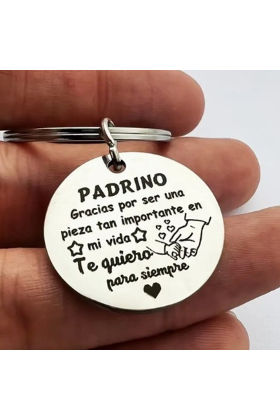 Choice سلسلة مفاتيح من الفولاذ المقاوم للصدأ، هدية حلقة مفاتيح العراب والعراب...