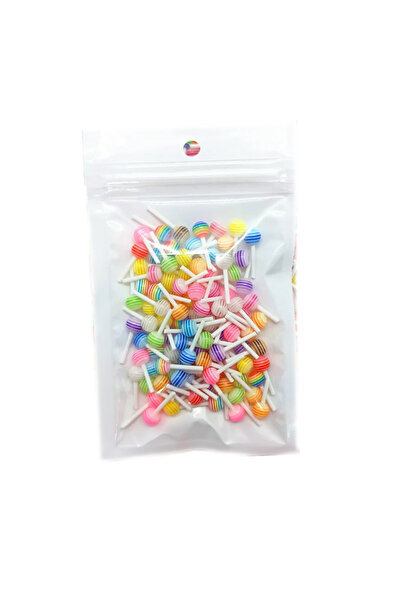 Choice 50 قطعة 20 قطعة من زينة الأظافر ثلاثية الأبعاد بتصميم مصاصة كاواي مصنو...