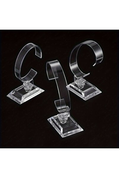 Choice حامل عرض للساعات مكون من 3 قطع، حامل شفاف دائري على شكل حرف C، حامل عر...