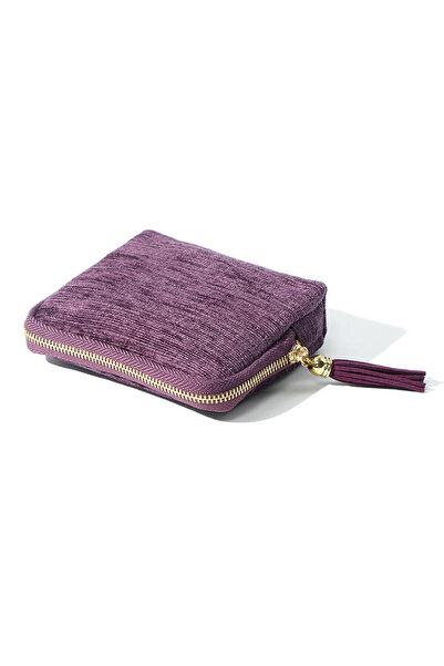 Choice حقيبة تخزين مجوهرات محمولة متعددة الطبقات من حجر الجمشت مع سحاب كبير ا...