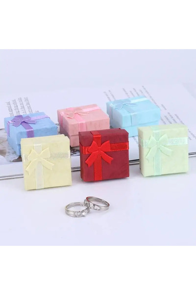 Choice صندوق ورقي مكون من 12 قطعة بألوان عشوائية، صندوق تغليف مجوهرات متعدد ا...