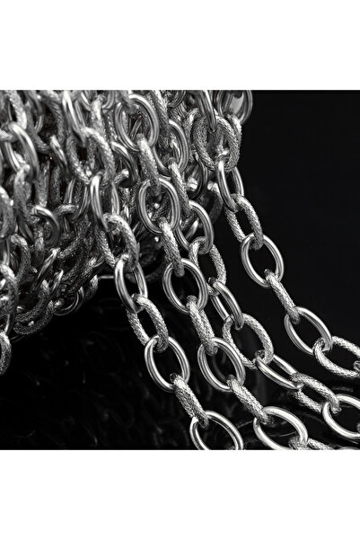 Choice سلاسل ربط بيضاوية سميكة من الفولاذ المقاوم للصدأ بطول متر واحد، مقاس 8...