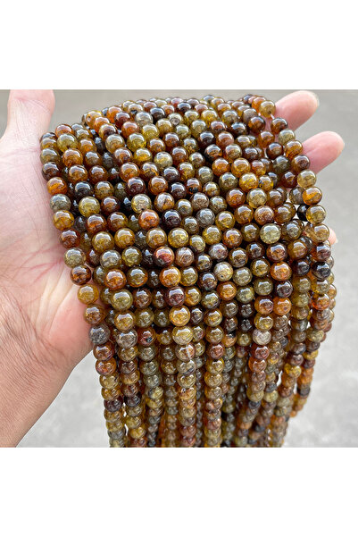 choice2 approx 8mm 47pcs Tea Color Wholesale Natural Stone Dyed Tea Color Pop...