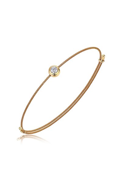 Choice سوار مويسانيتي من JIUZUAN بلون D بلون ذهبي شامبانيا مقاس 28 سم، معتمد ...