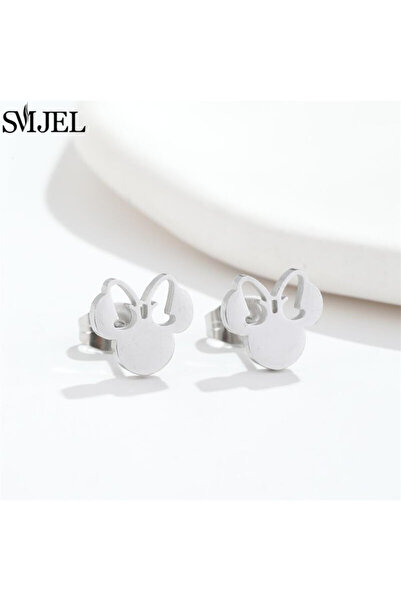 Choice GED635S Fashion Cute Mini Mouse Ear Stud Earrings For Women Stainless ...