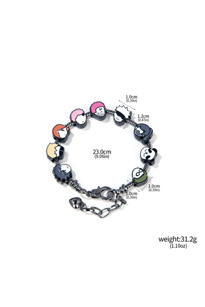 Miniso سوار معدني بتصميم أنمي جوجوتسو كايسن، مناسب للنساء والأطفال، بتصميم جذ...