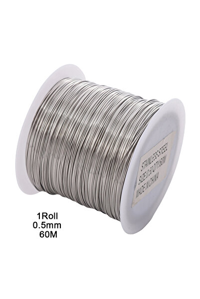 Choice 0.5 مم 60 متر 1 لفة سلك 304 من الفولاذ المقاوم للصدأ سلك خرز يدوي الصن...