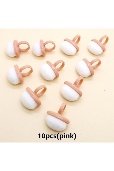 Choice 10pcs Pink 10pcs Pack Ring Shape Nail Dust Brushes Valueable Kit Salon...