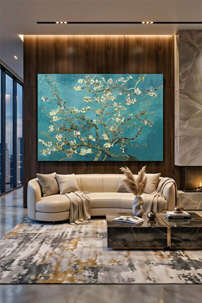 Wallivo Van Gogh Bahar Dalı Badem Çiçekleri Eseri Post-Empresyonist Kanvas Tablo