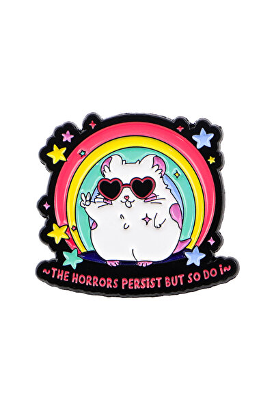 Choice 6 حيوانات مضحكة مينا دبوس معدني كرتون قطة بروش حقيبة ظهر قبعة حقيبة طو...