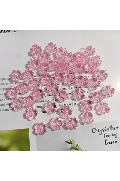 Choice6 Pink 32Pcs， Clover, Transparent, Flowers, Flat, Jewelry Accessories, ...