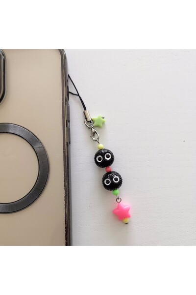 Miniso تعليقة هاتف سوت سبرايت كاواي زرقاء على شكل حيوان | سلسلة مفاتيح سوت سب...