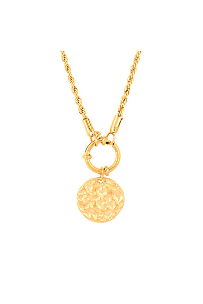 Choice B3254 316L الفولاذ المقاوم للصدأ قلادة مستديرة غير منتظمة للنساء بلون ...