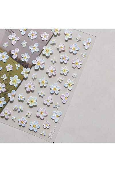 NAILFYOU TO5174 ملصقات فن الأظافر ثلاثية الأبعاد بتصميم زهرة الأوركيد الأنيقة...