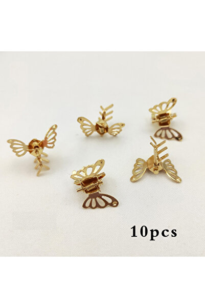 Choice 10 قطع من مشبك الشعر المعدني الجميل بتصميم فراشة مجوفة صغيرة من KC GOL...