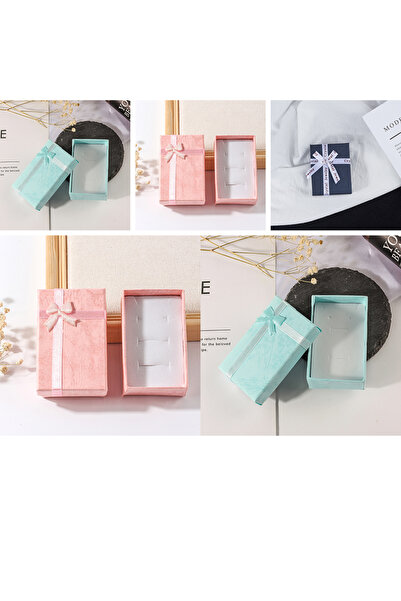 Choice مجموعة من 5 قطع من الورق المربع الصغير، خاتم، أقراط، قلادة، مجموعة من ...